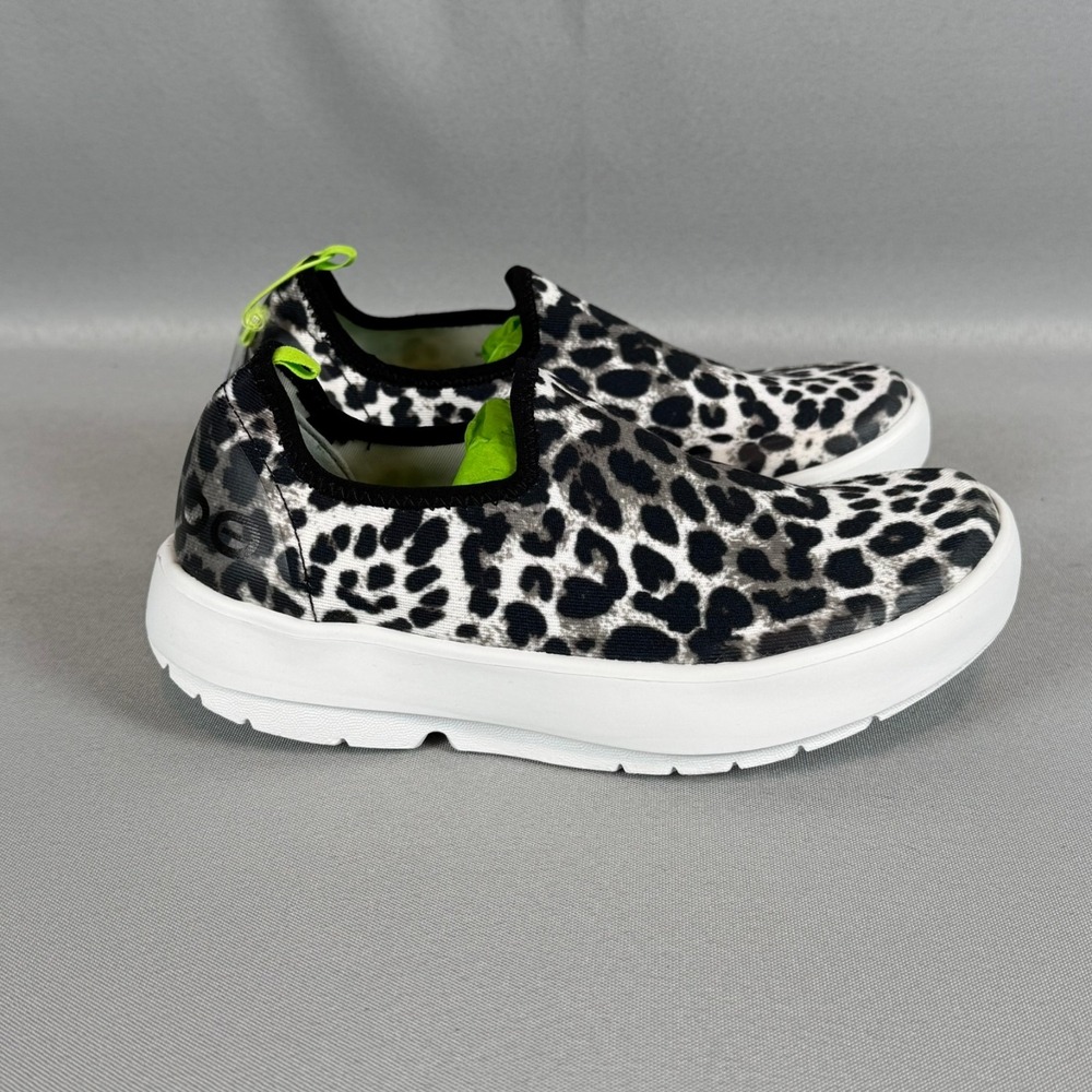 Oofos OOmg Eezee Recovery Sneakers Womens 5 Cheetah Slip-On Light Shoes New NIB - Picture 5 of 8